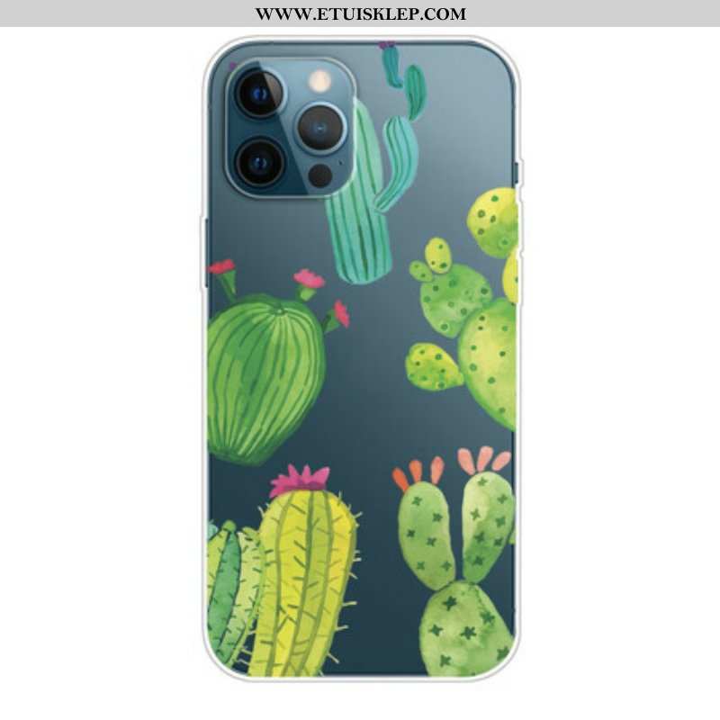 Etui do iPhone 13 Pro Akwarela Kaktusy